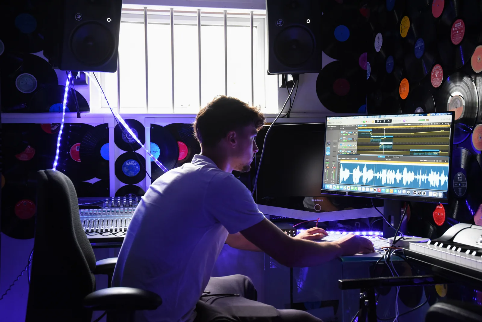Recording studio session at Tuition Extra